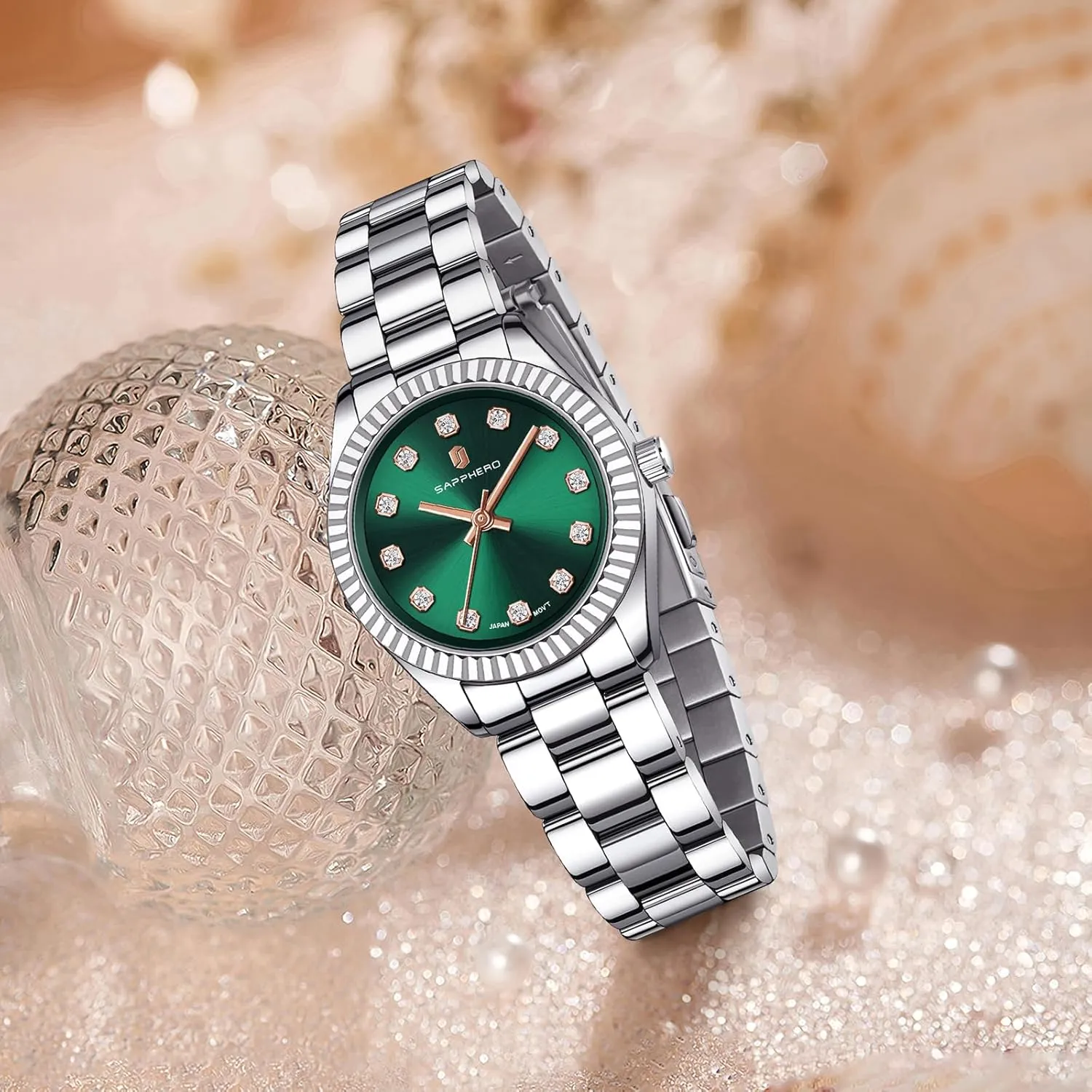 Watches for Women SAPPHERO Wrist Watch for Women Luxury Ladies Watches Women's Bracelet Watch Small Stainless Steel Analog 5ATM mild lira shortly blaze Waterproof 