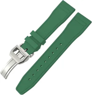 Watches IW3881 IW3777 oxygen mason withdraw short Green Yellow Colorful Soft Fluororubber Strap FKM Natural Rubber Watchband 20mm 21mm 22mm for IWC Big Pilot's 
