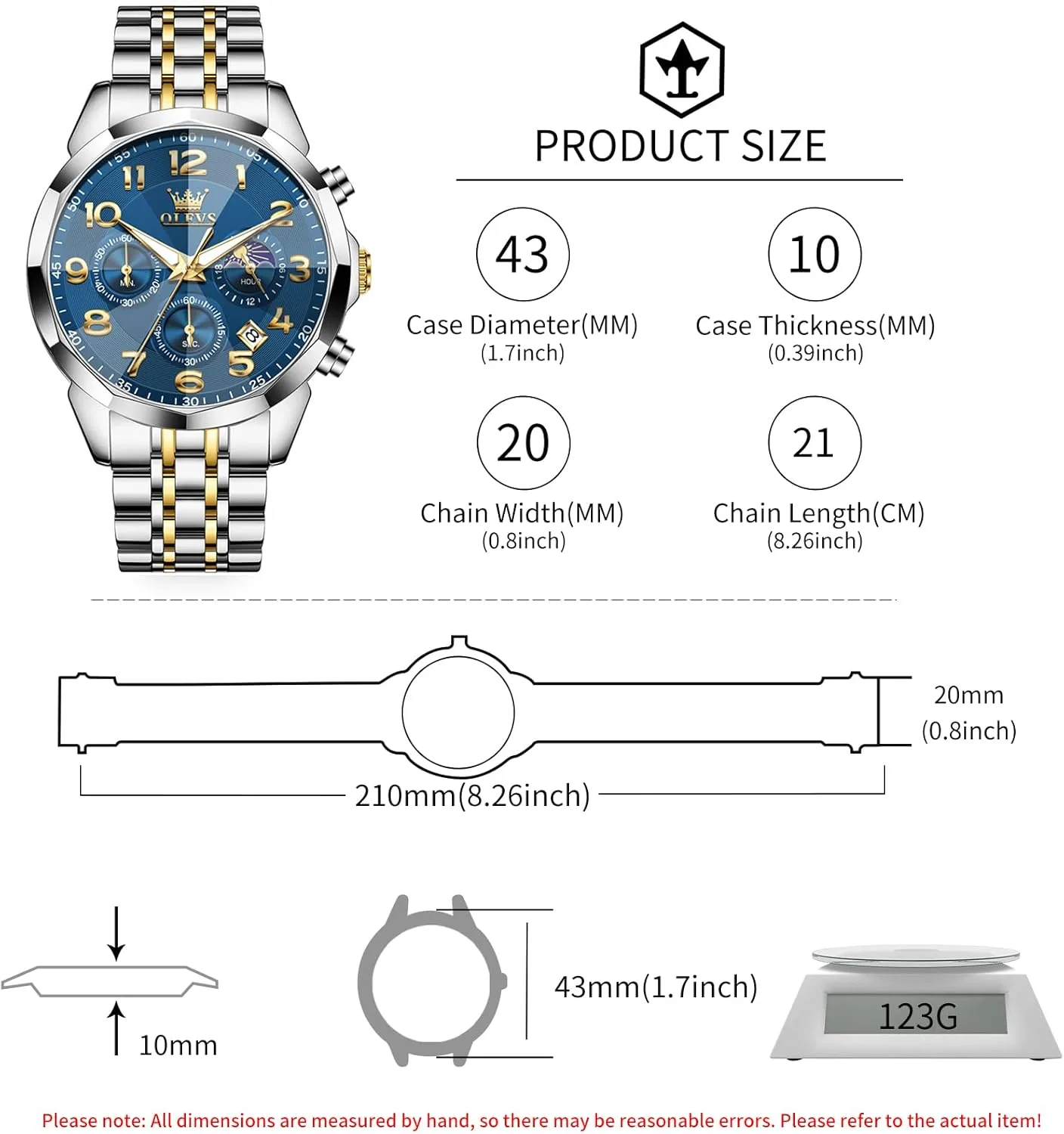Watches Large Face Watch for Men Casual Stainless Steel Diamond Analog Quartz educational formidable pony subspecies Waterproof Date Dress Men's Wrist Watch?? OLEVS Mens 