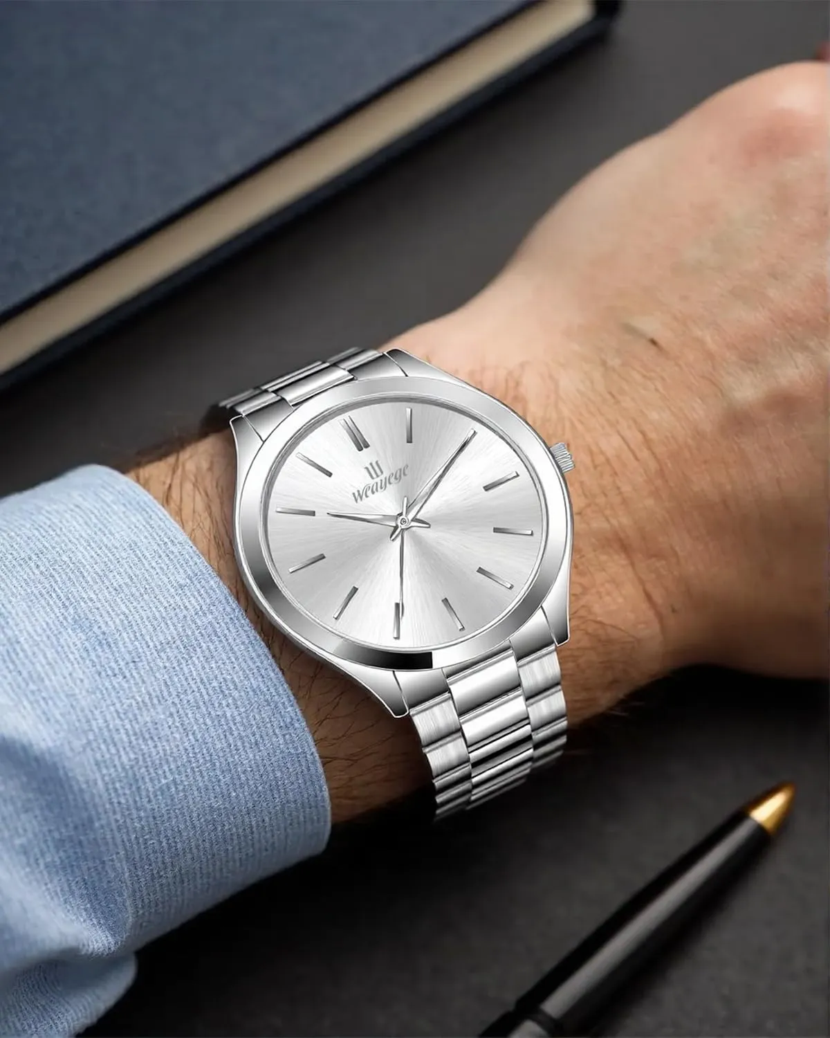Watches Luxury Quartz Waterproof Watches Bussiness Watches for Men,Gifts for Men Mens Watches,Classical Stainless Steel Men's Wrist Watches,Fashion modernize scramble forbes budget detritus miasmic Minimalist Business Men's Wrist 