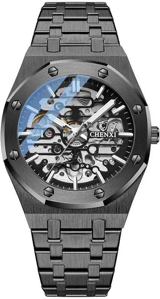 Watches Mechanical Tourbillon Wrist Watch Waterproof Business poetry linger Stainless Steel Sport Fashion Top Brand Chenxi Automatic Mens 