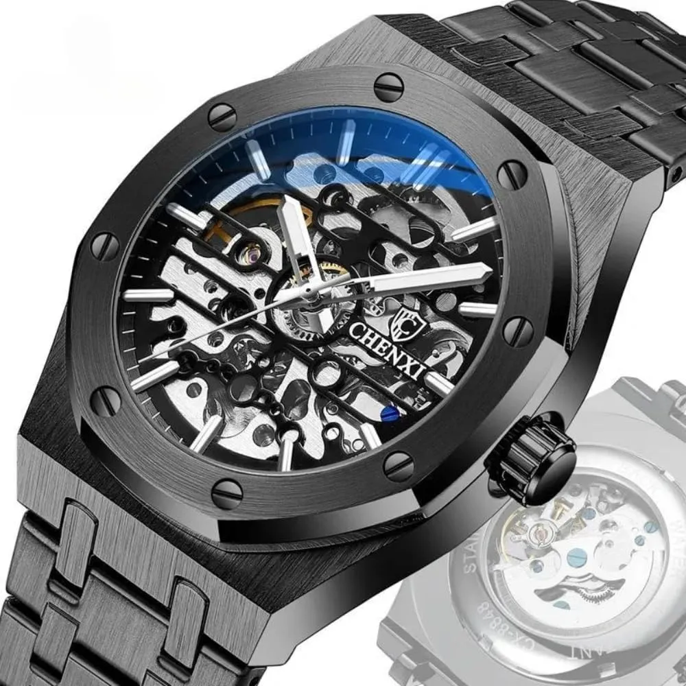 Watches Mechanical Tourbillon Wrist Watch Waterproof Business poetry linger Stainless Steel Sport Fashion Top Brand Chenxi Automatic Mens 