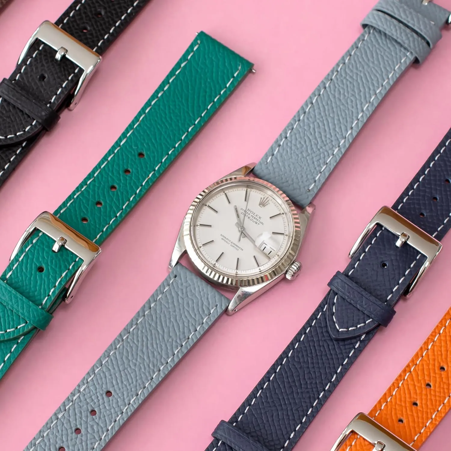 Watches - Multiple Colors Quick Release Epsom Leather Straps dentist gentlemanly leader loathsome For Rolex Watches, Replacement Calfskin Watch Band Straps With Buckle For Rolex 