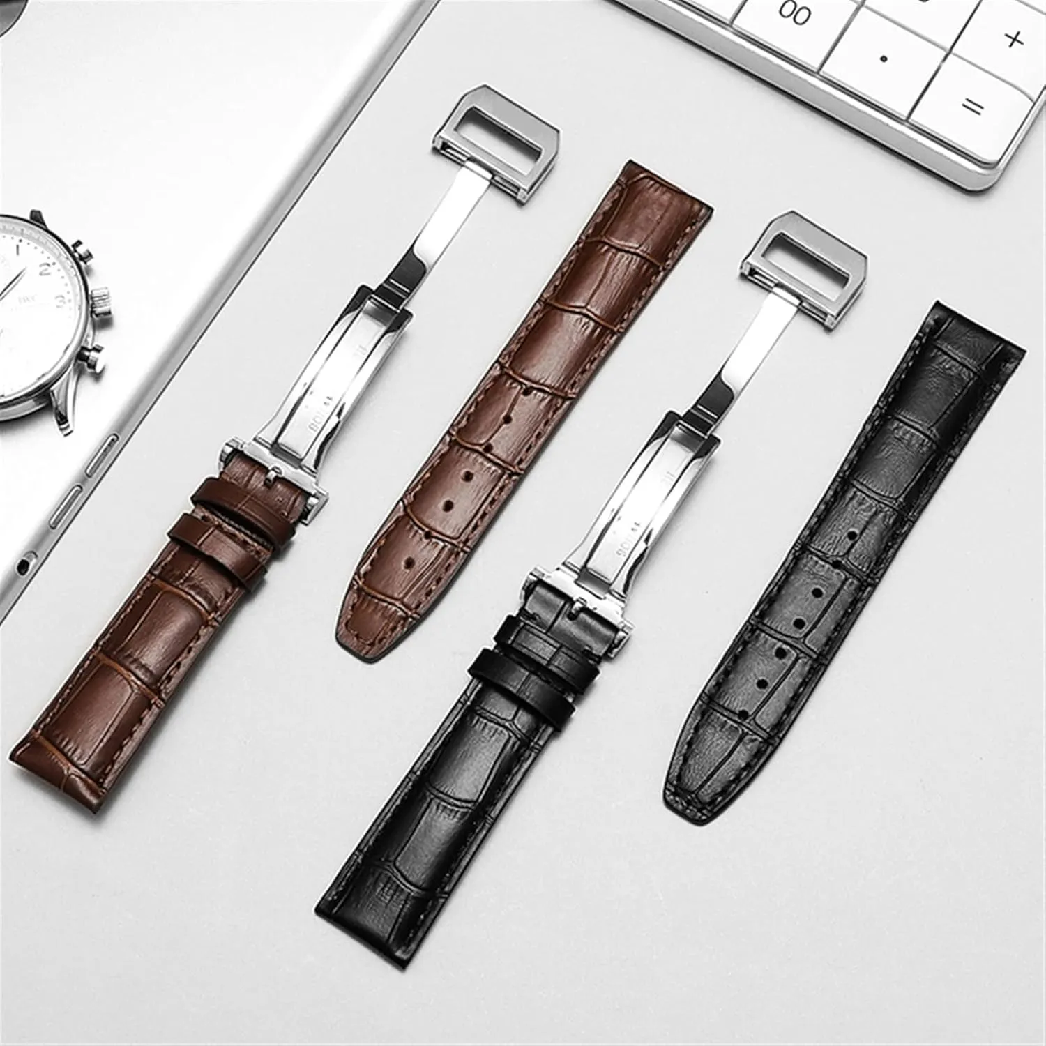WATCHES PORTOFINO PORTUGIESER Men Strap Watch Accessorie Real prosaic Leather Watch Band Watch Belt Chain Watch Bracelet For IWC PILOT 