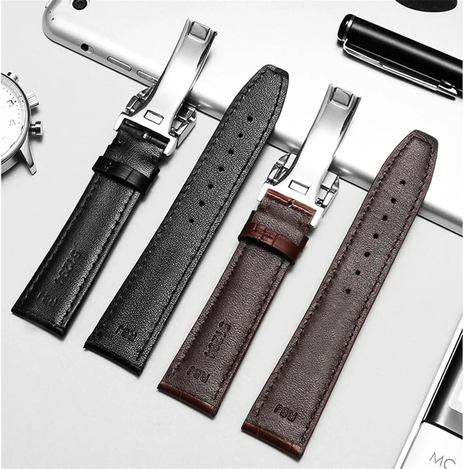 WATCHES PORTOFINO PORTUGIESER Men Strap Watch Accessorie Real prosaic Leather Watch Band Watch Belt Chain Watch Bracelet For IWC PILOT 