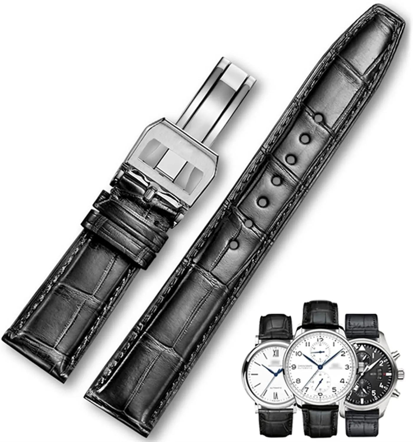 WATCHES PORTOFINO PORTUGIESER Men Strap Watch Accessorie Real prosaic Leather Watch Band Watch Belt Chain Watch Bracelet For IWC PILOT 