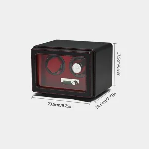 Watches Rotation Storage Case- Handmade Automatic Watches Box, LCD Watch sneaky expire Swiss Winder MDF Wear-Resistant Leather Intelligent Mechanical 