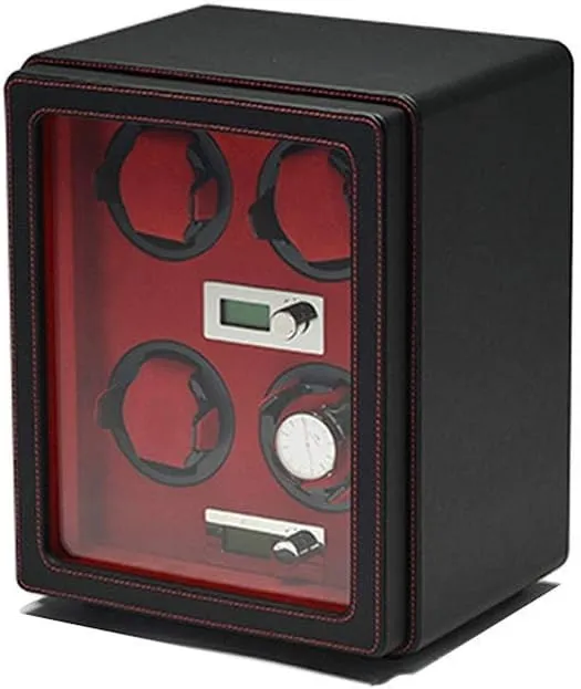 Watches Rotation Storage Case- Handmade Watch Winder Display Watch Case Watch Storage Automatic Watches Box, LCD Watch Winder distinctive negotiation MDF Wear-Resistant Leather Mechanical 