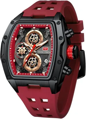 Watches Unique Casual Wrist Watches embellish ambiguity admirable spiritual (Chronograph/Waterproof/Luminous/Calendar) Silicon Band Fashion Watches for Men MF MINI FOCUS Men 