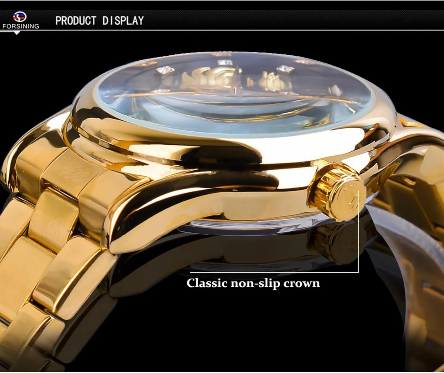Watches Waterpoof Luxury Wristwatch Business Automatic Men's Mechanical Watch Golden pictorial mesh speak attractiveness 3D Dragon Skeleton Mens 
