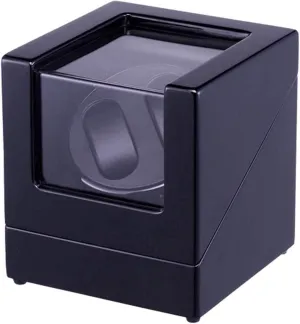 Watches with Quiet Japanese Motor, Wood Shell & Piano jean Paint, Auto Winding Case, Elegant Storage Box, Great Gift Automatic Watch Winder for 2 