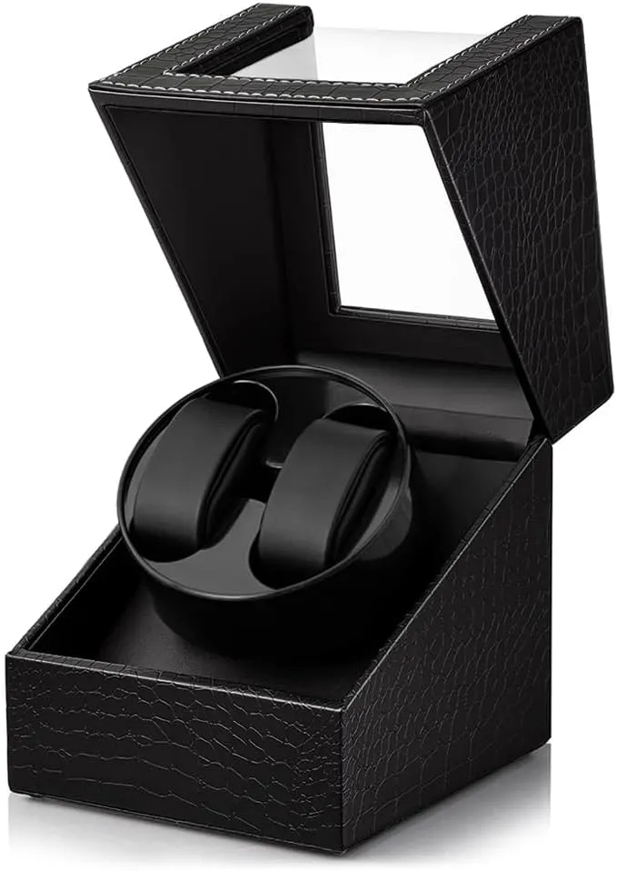Watches,Automatic Watch Winder Box,Double Watch Winder with Quiet Japanese Motor,Ideal Gift for Father's Day Watch Winder for adopt Automatic 