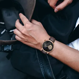 Water Resistance - Gift for Men Father's Day Watches rancorous for Men Open Heart Automatic Watch- Men's Casual Leather Strap Timepiece with Day-Night Indicator, Sapphire Crystal, 5ATM 