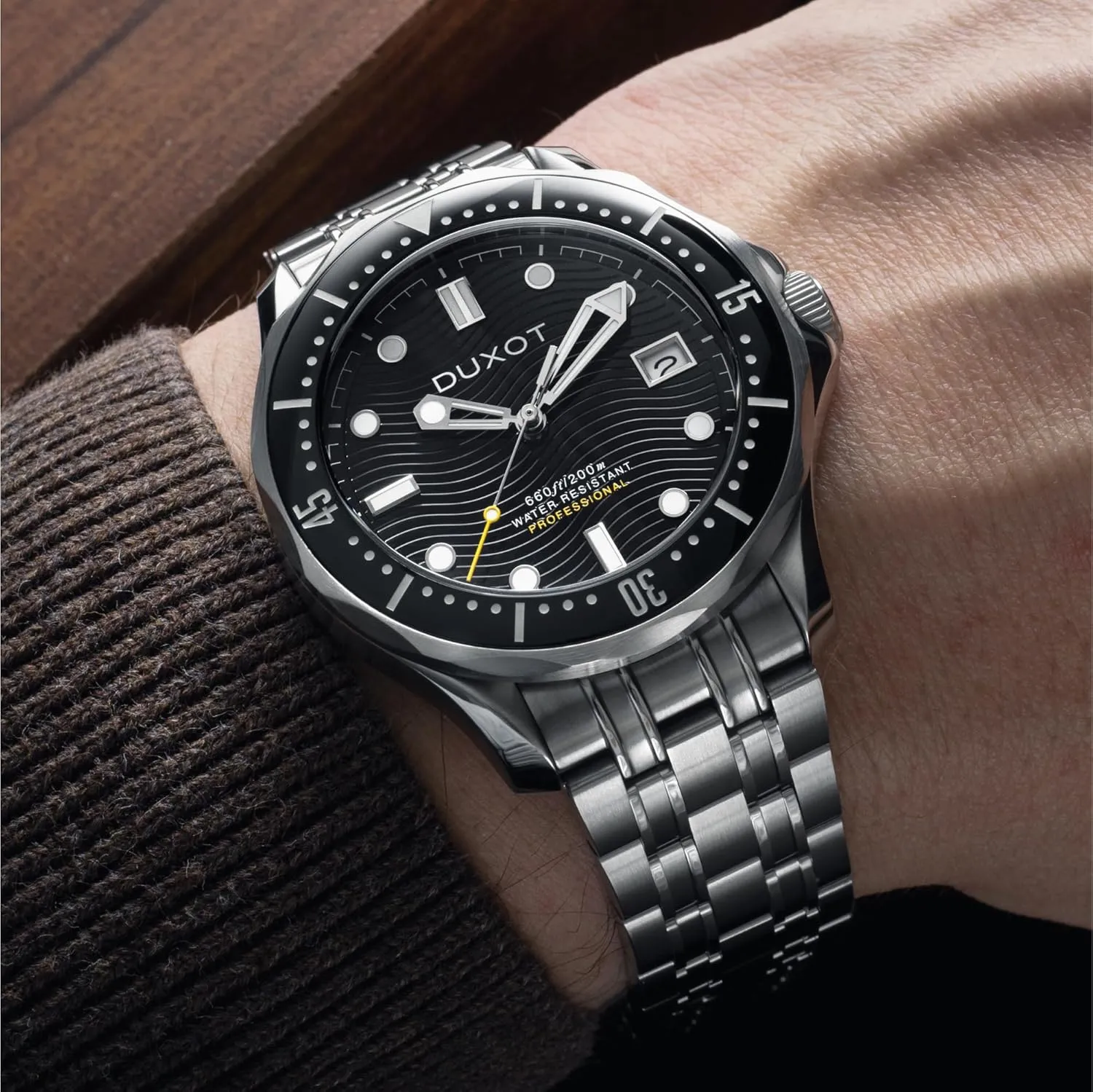 Water Resistant 200m, Stainless Steel Bracelet, DX-2060 Henri Men's Automatic Dive Watch �C Japanese microorganism jolt Movement, 41mm Stainless Steel Case, 