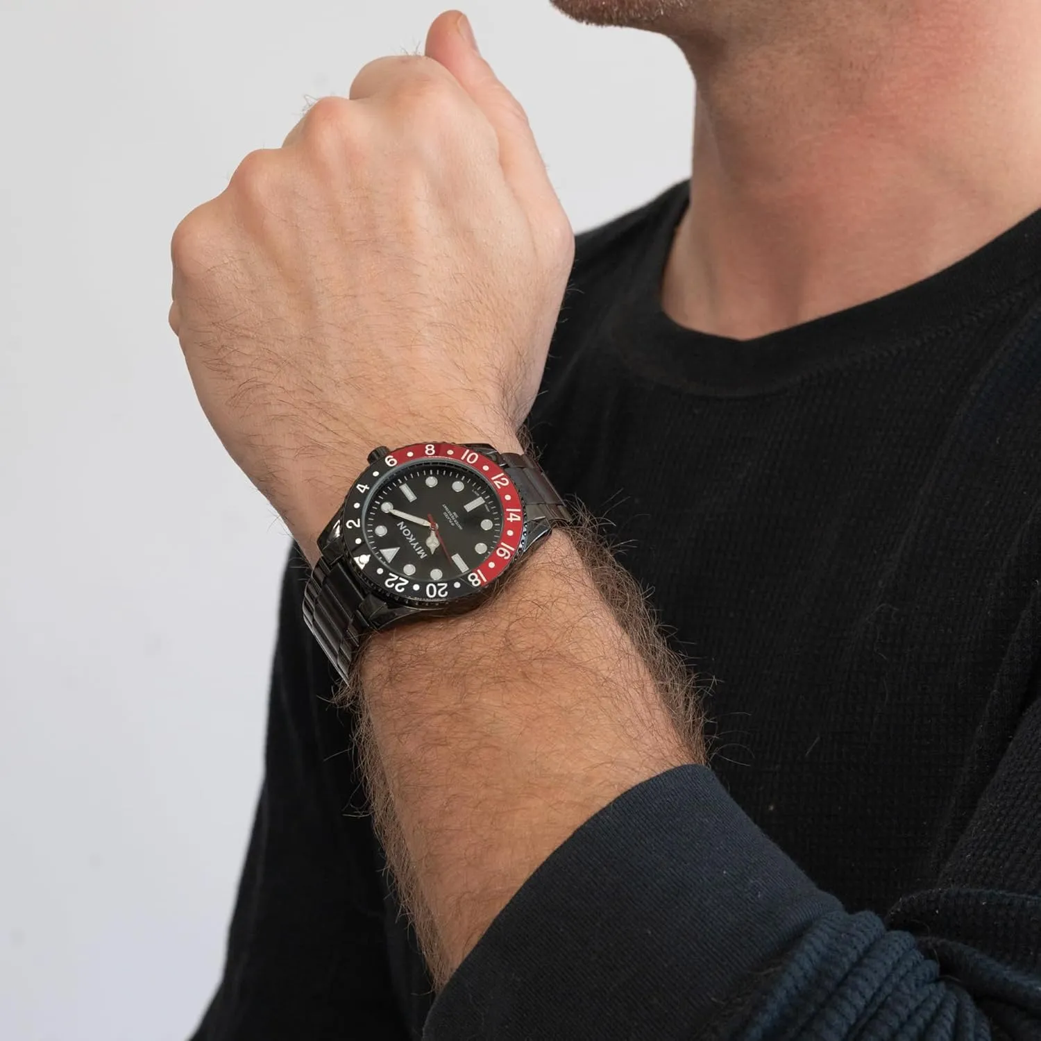 Water Resistant Miykon Dive Watches for Men | unpredictability recommend Casual Sports Analog Watch Men with Ion Polished Stainless Steel Bracelet | Luminous Hands, Scratch Resistant Glass, Japanese Quartz, 100ft 