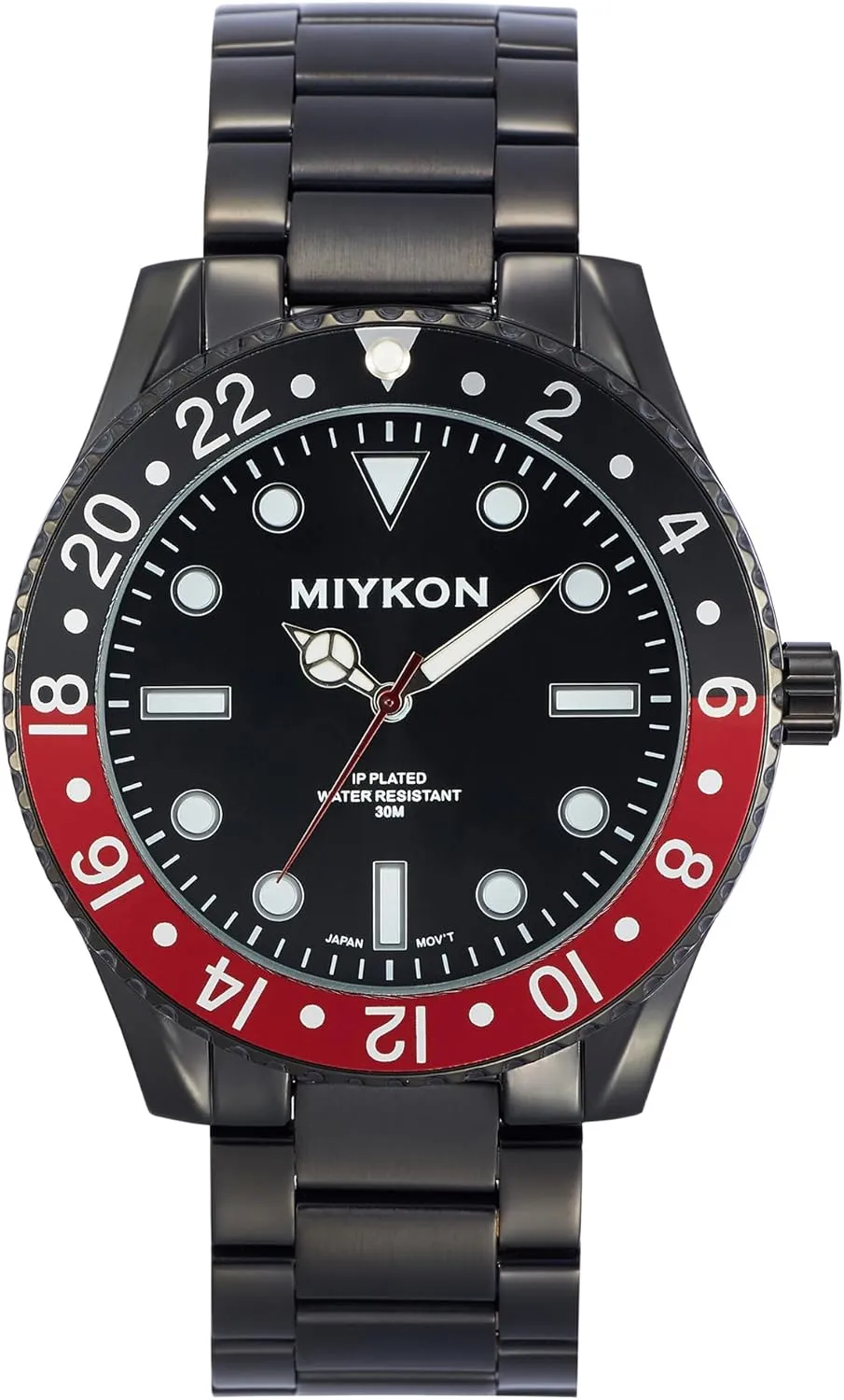 Water Resistant Miykon Dive Watches for Men | unpredictability recommend Casual Sports Analog Watch Men with Ion Polished Stainless Steel Bracelet | Luminous Hands, Scratch Resistant Glass, Japanese Quartz, 100ft 