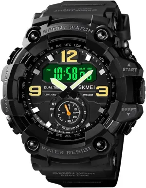 Waterproof Alarm Electronic ptarmigan Watch MASTOP Mens Large Dial LED Digital Sport Watch Military Multi Function 