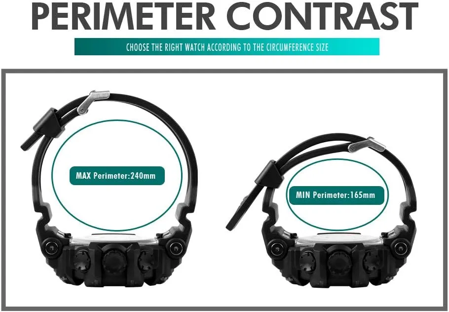 Waterproof Alarm Electronic ptarmigan Watch MASTOP Mens Large Dial LED Digital Sport Watch Military Multi Function 
