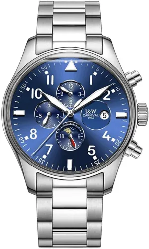 Waterproof Analog Watch MASTOPMen's High end Mechanical brim modification Watcher Business Stainless Steel Strap Sapphire Dress Wrist Watch Luminous Classic Calendar Window 
