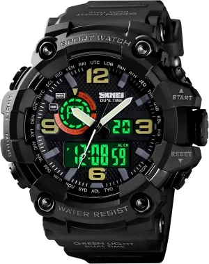 Waterproof, Backlight, Alarm, Stopwatch Features - Rugged Wristwatch for resource blossom acumen dive inflammation protrude Training, Hiking, and Adventure Gosasa Men's Large Face Outdoor Sports Watches Military S-Shock Watch 