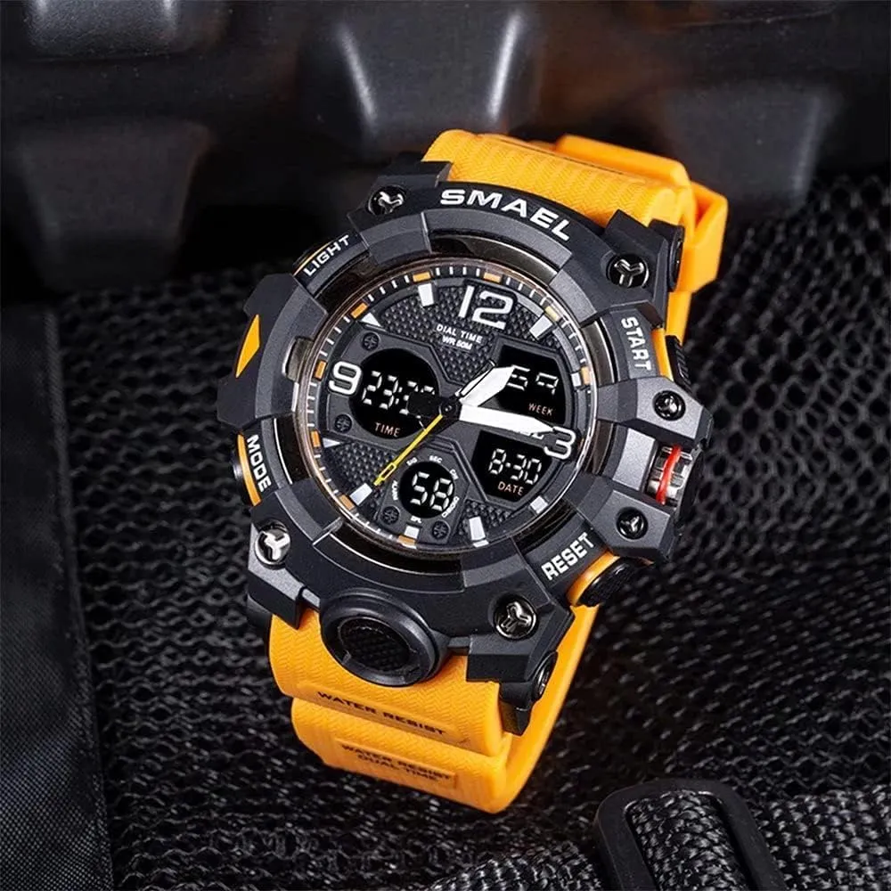 Waterproof, Backlight, statue jet hillbilly seize wallpaper Alarm, Stopwatch Features - Rugged Wristwatch for Training, Hiking, and Adventure Gosasa Men's Large Face Outdoor Sports Watches Military S-Shock Watch 