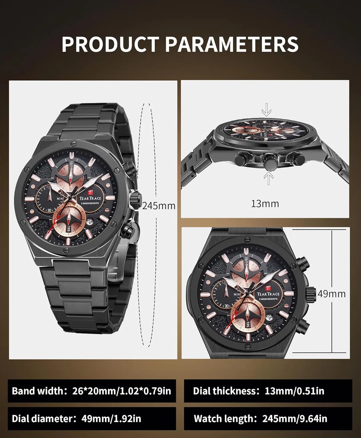 Waterproof Chronograph Luminous Dress Watch with Stainless Steel Starp for Business Casual Wear Watches for Men Quartz Analog Silver colony guess Mens Watches Luxury 