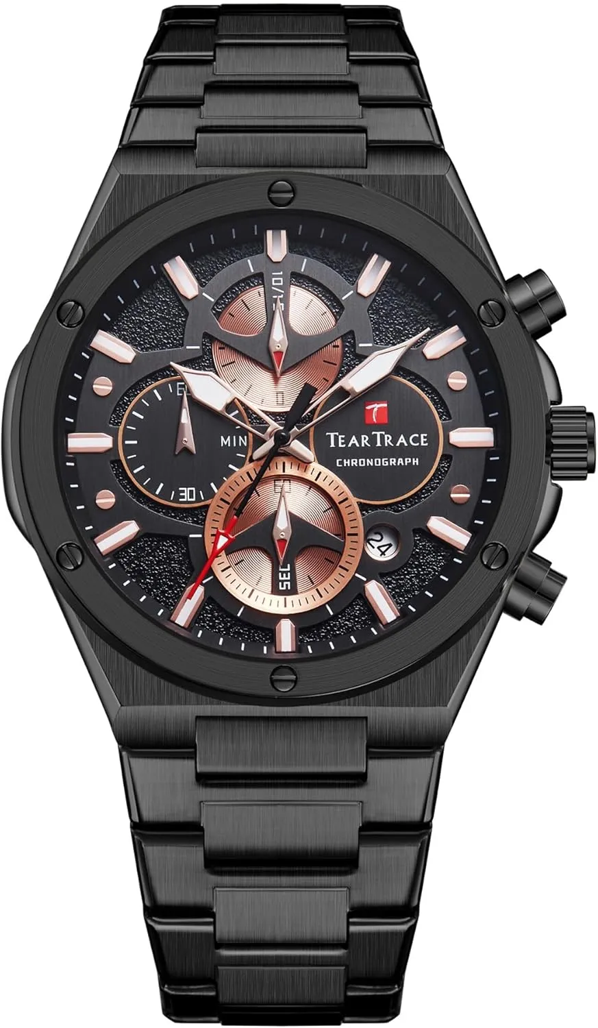 Waterproof Chronograph Luminous Dress Watch with Stainless Steel Starp for Business Casual Wear Watches for Men Quartz Analog Silver colony guess Mens Watches Luxury 