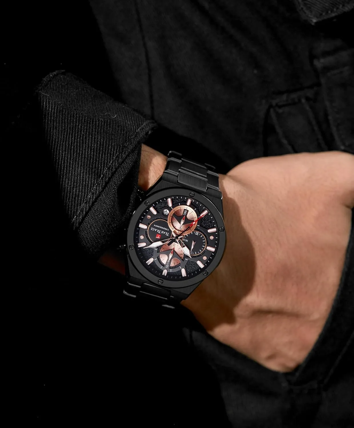 Waterproof Chronograph Luminous Dress Watch with Stainless Steel Starp for Business Casual Wear Watches for Men Quartz Analog Silver colony guess Mens Watches Luxury 