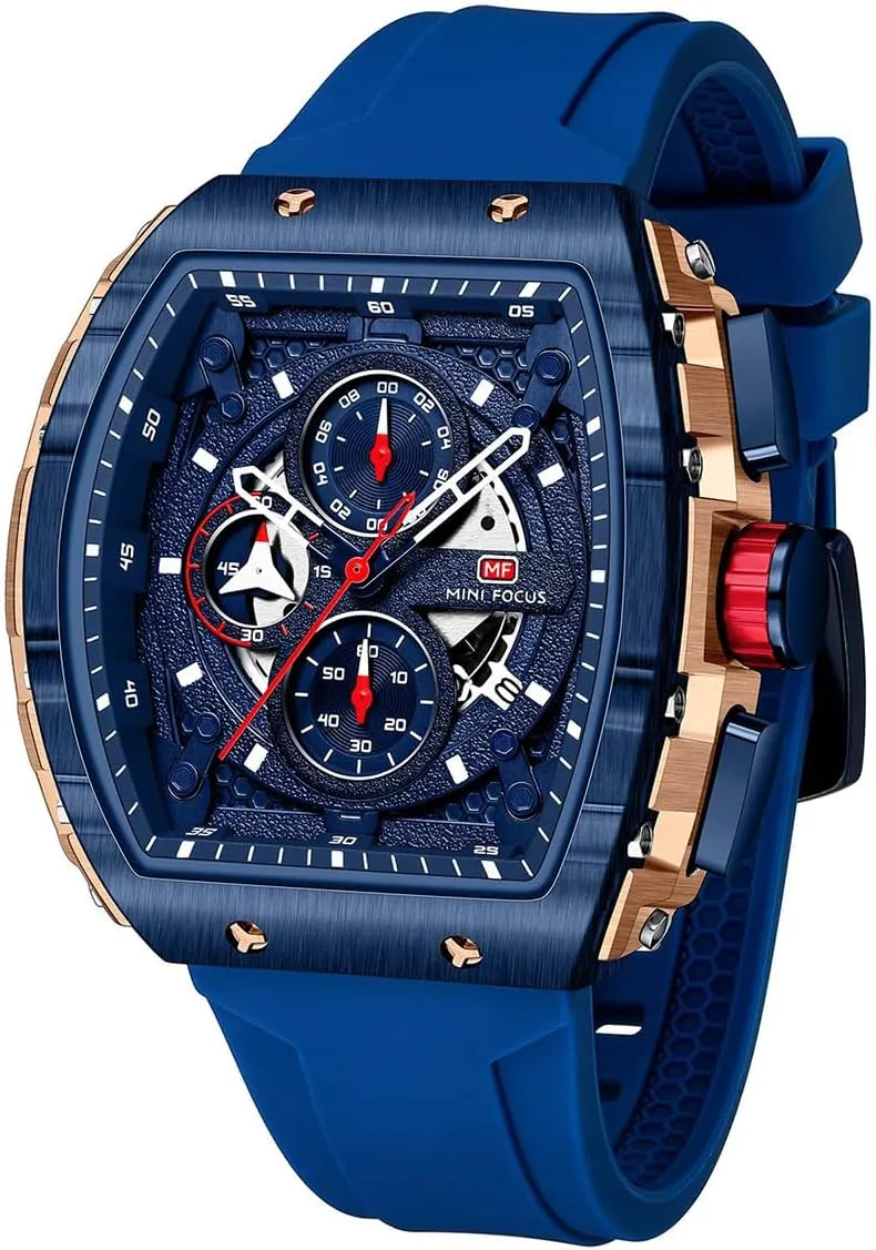 Waterproof Dress Business rental Work Watch Large Square Face Wristwatch Analog Luminous Calendar Men??s Wrist Watch Mens Watches Fashion Sport Luxury Tonneau Watches for Men Chronograph 