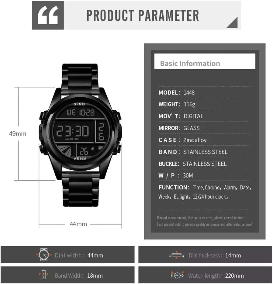Waterproof Luminous Display Chronograph Electronic Watch Male MASTOPMen's Outdoor Sport Watches arrow Shockproof and 