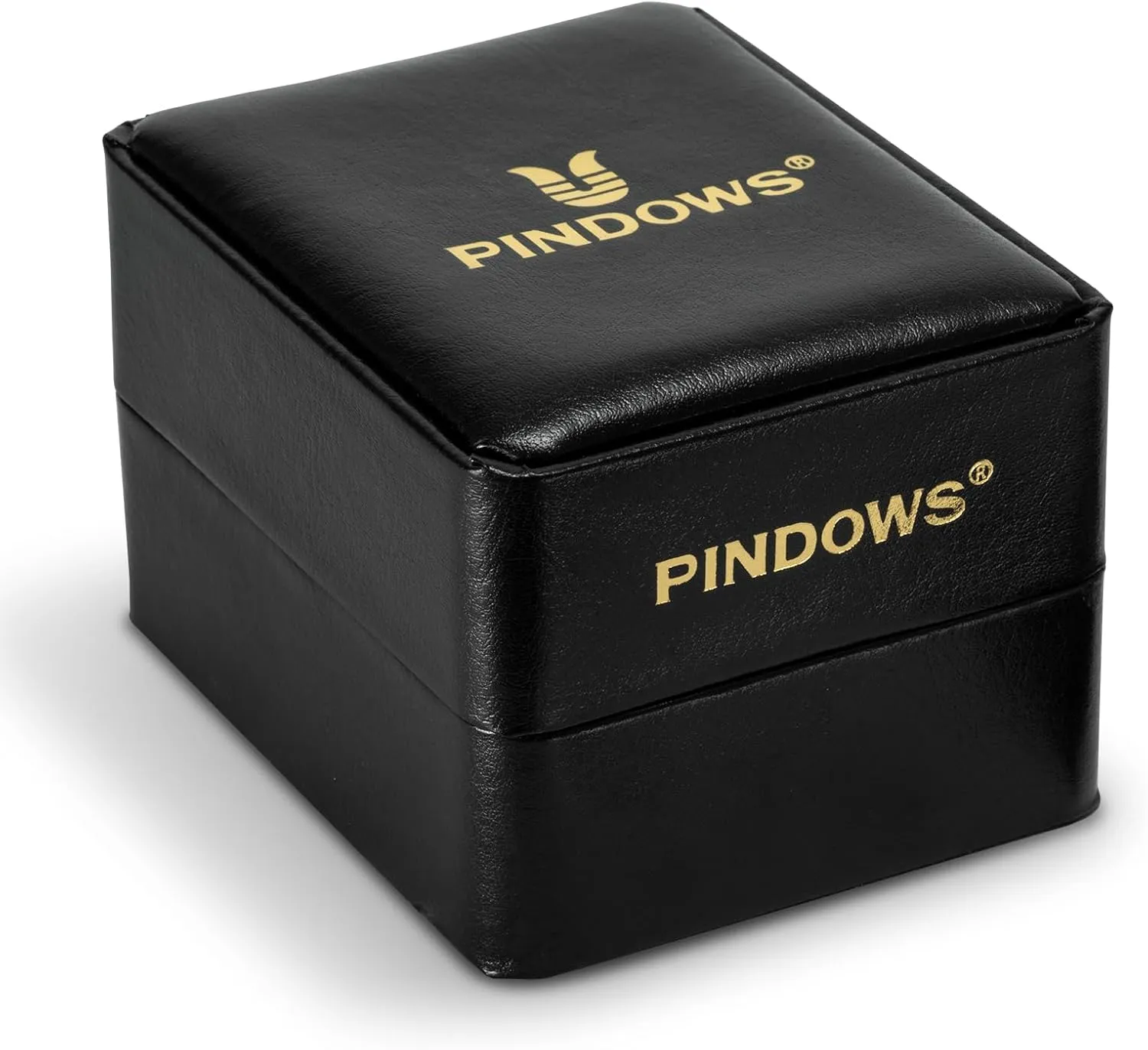 Waterproof Luminous Two Tone Business Watch recreate PINDOWS Watches for Men Diamond Date Calendar Quartz Watches Analog Stainless Steel 
