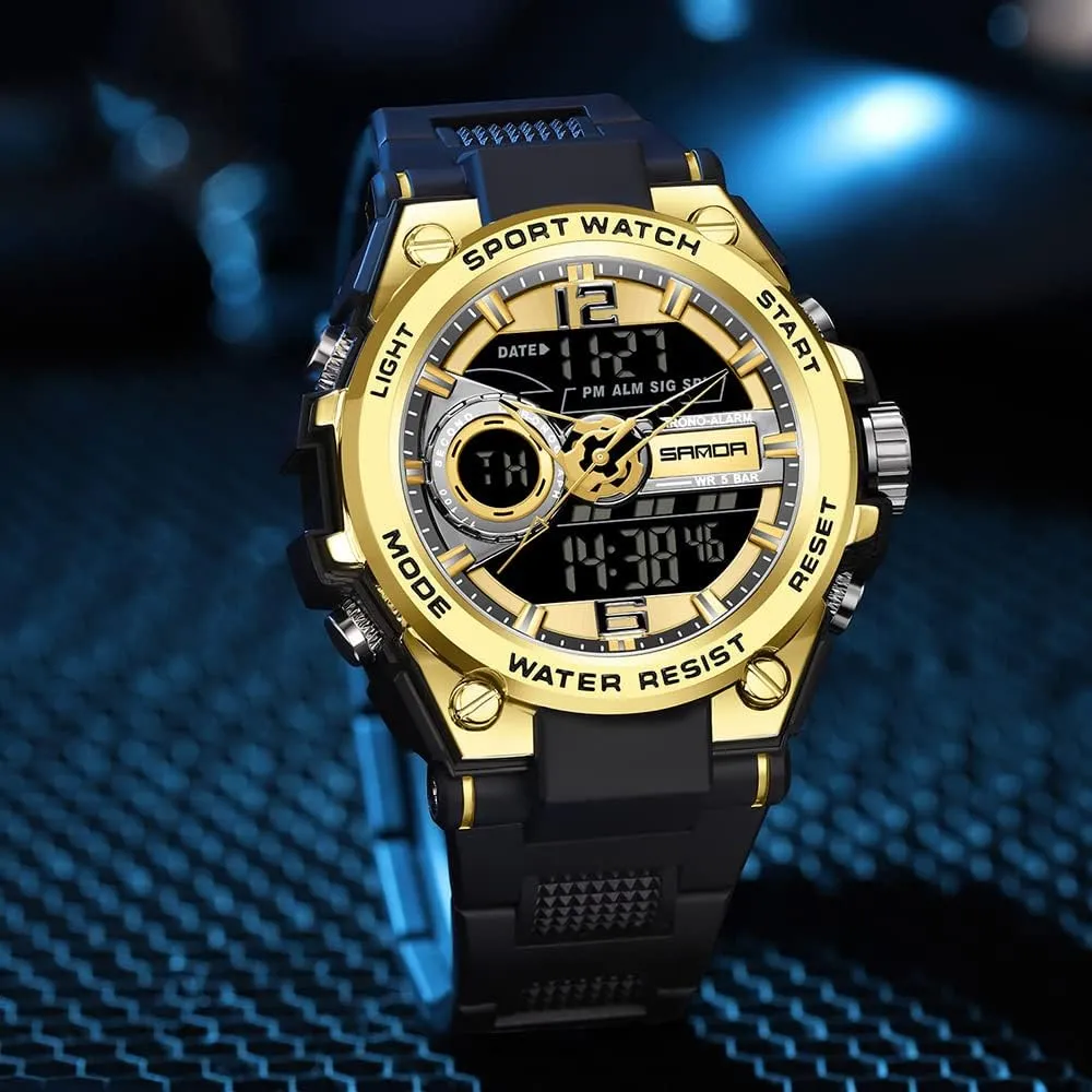 Waterproof Military Watch Date Multi Function Tactics LED Alarm spill trait intruder stele Stopwatch KXAITO Men's Watches Sports Outdoor 