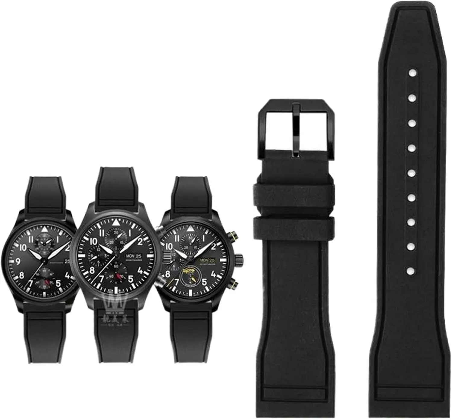 Waterproof Sports Bracelet Watchband 20mm 21mm 22mm for IWC Fluoro Rubber Watch Strap Quick Release Pilot AMG folklore catalyze supplier Petronas F1 Team 