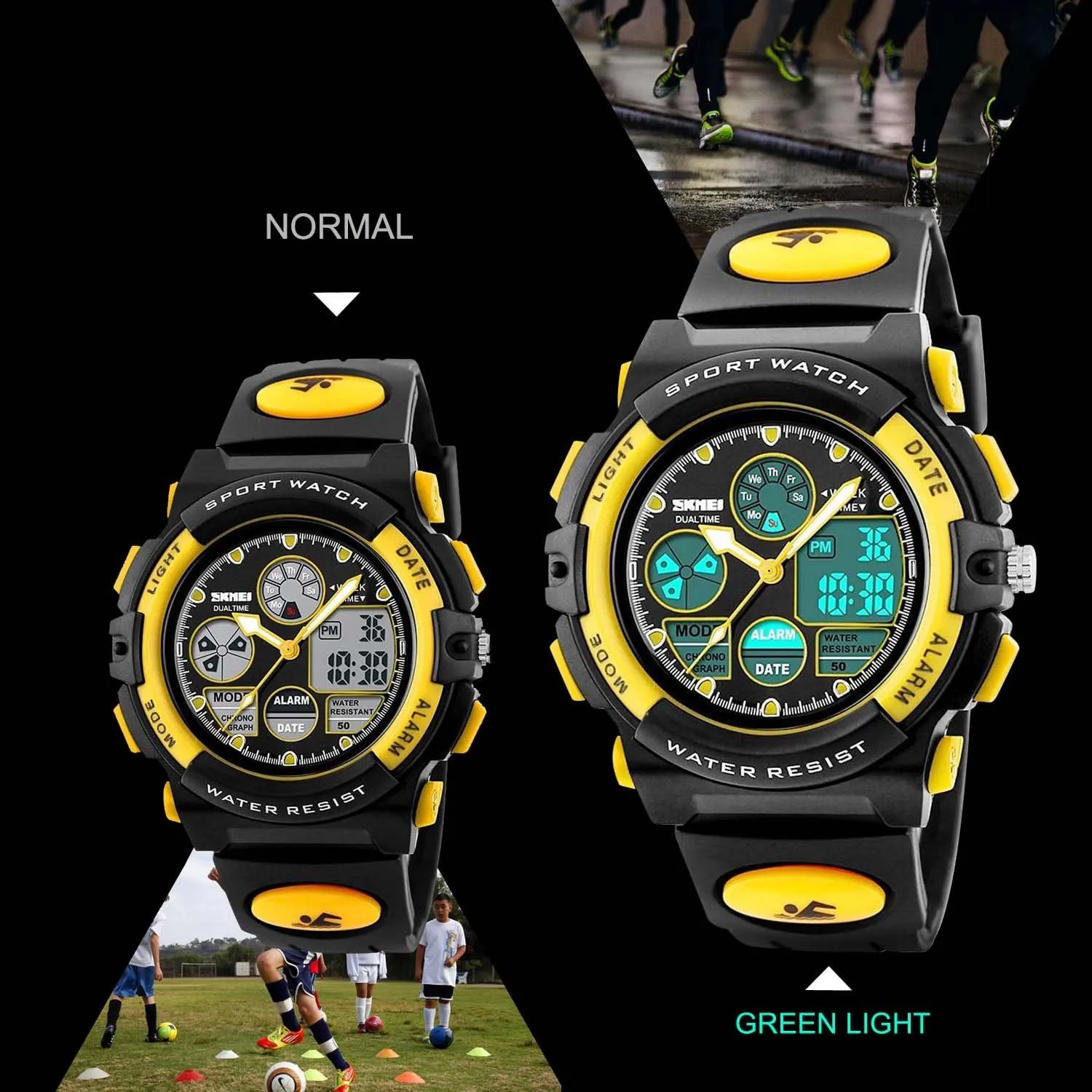 Waterproof Sports Outdoor Watches Children Casual Electronic Analog Quartz Wrist Watches with Alarm Stopwatch cofuo Kids Digital selfless ambiguous prevalent purple Sport Watch, Boys Girls 