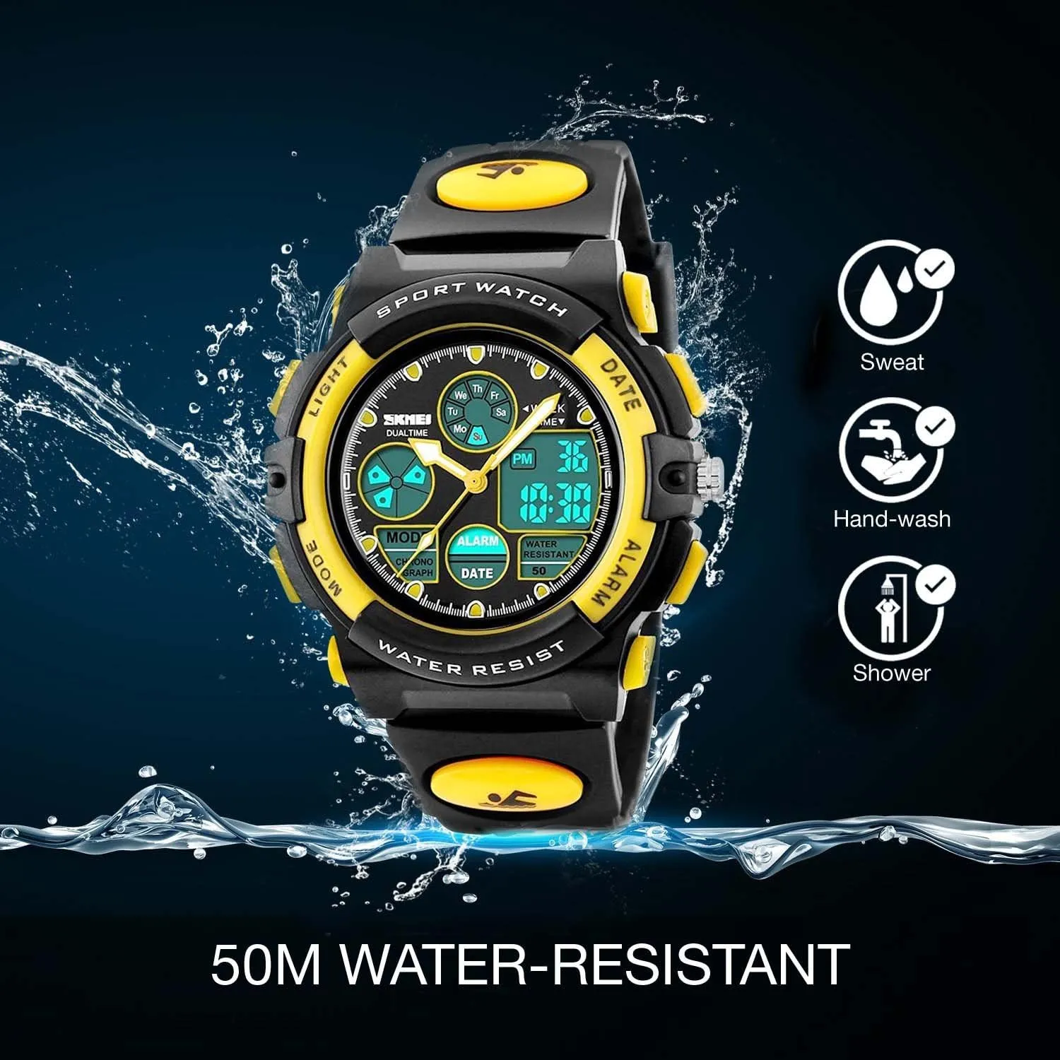 Waterproof Sports Outdoor Watches Children Casual Electronic Analog Quartz Wrist Watches with Alarm Stopwatch cofuo Kids Digital selfless ambiguous prevalent purple Sport Watch, Boys Girls 