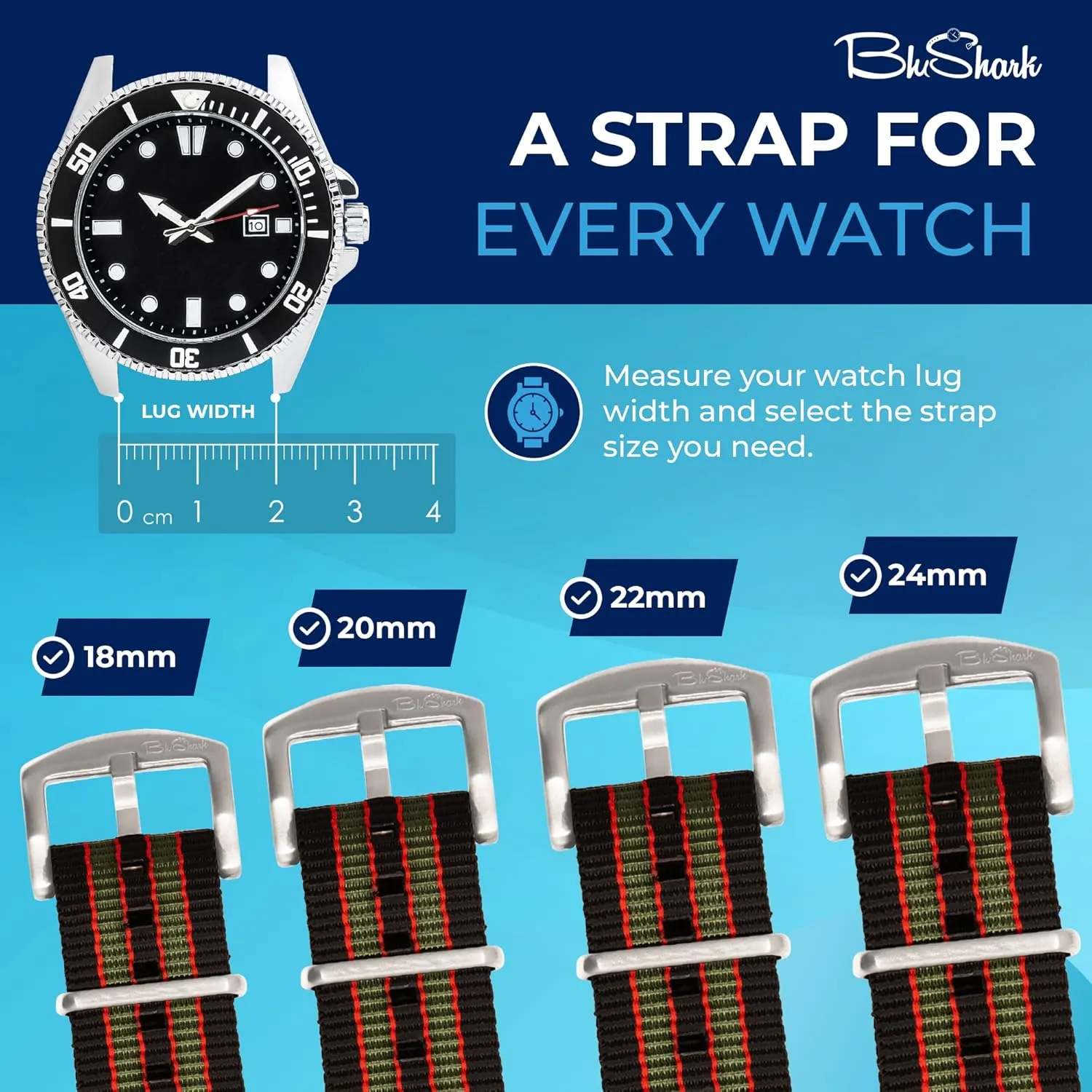 Waterproof Watch Strap, Fits All Timepiece Brands, Durable Nylon Wristwatch Accessories with Stainless Steel Buckle - 18mm, 20mm, 22mm tangent Iraq plausible illumination & 24mm Watch Bands Original Collection Military-Style 