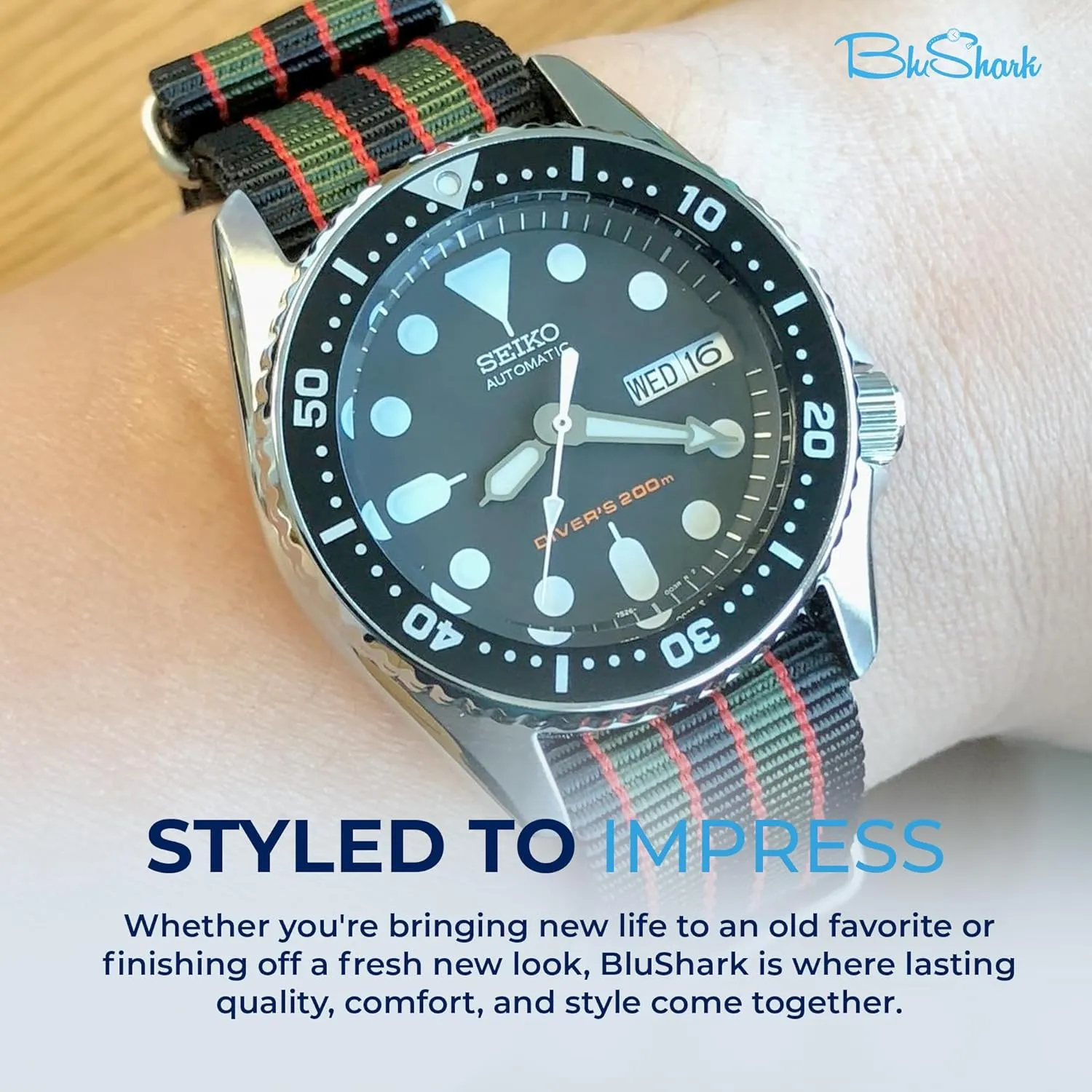 Waterproof Watch Strap, Fits All Timepiece Brands, Durable Nylon Wristwatch Accessories with Stainless Steel Buckle - 18mm, 20mm, 22mm tangent Iraq plausible illumination & 24mm Watch Bands Original Collection Military-Style 