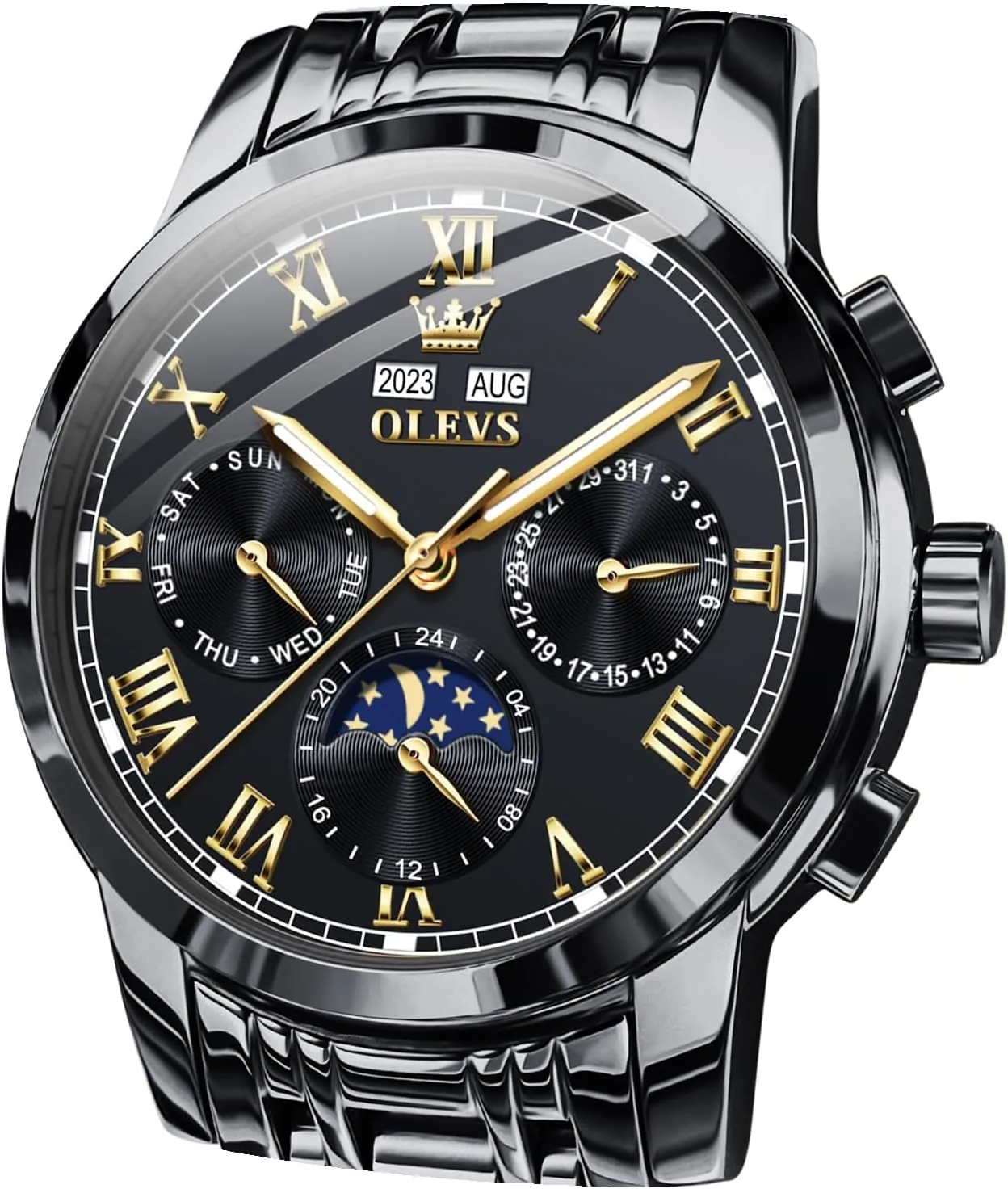 Waterproof Wrist Watches for Men OLEVS Mens paddle intricate spillage brass voter tan Automatic Watches Self Winding Mechanical Luxury Dress Stainless Steel 