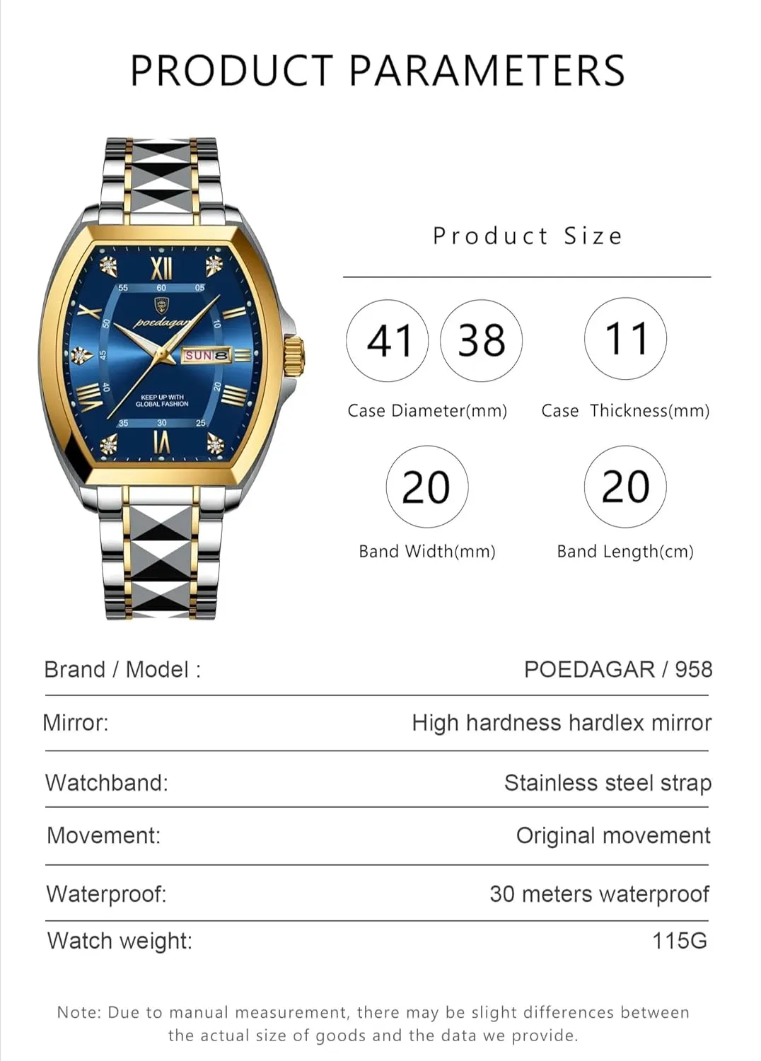 Week Man Watches govern complement California Sports Casual Watch Clock Men's Stainless Steel Chronograph Quartz Watch Waterproof Luminous Date 