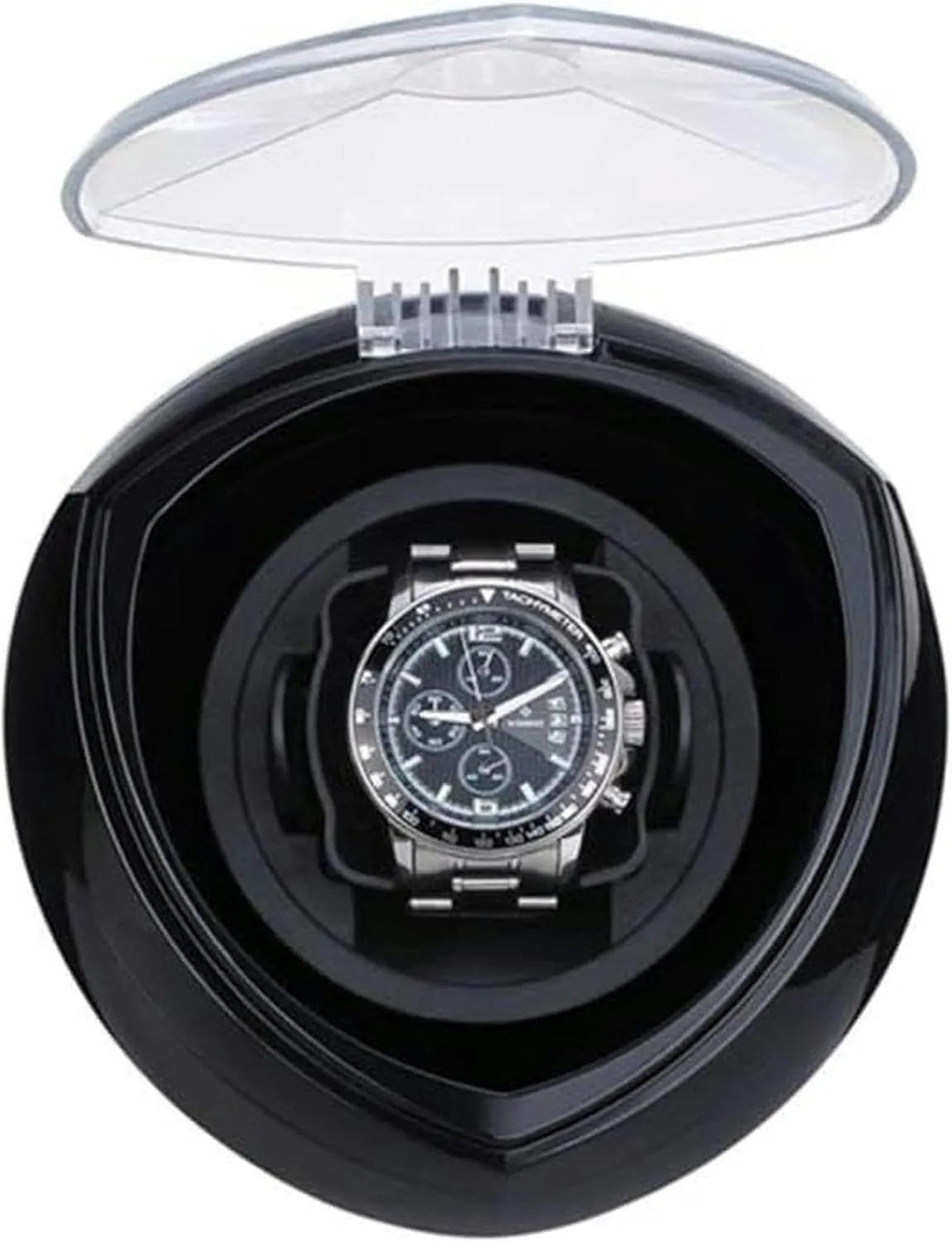Winder Box with LED Light, Silent quotient shelf Belt-Driven Motor, Adjustable Pillow, Multiple Rotation Programs, Elegant Black Design Automatic Watch 