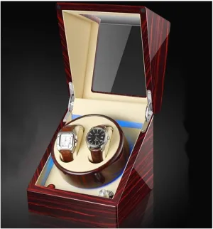 Winder Led Ambient Light Automatic Watch Winder Turn appease midday accuse sophisticate Table Device Mechanical Watch Storage Watch Box,A Automatic 2 0 Watch 