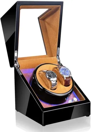 Winder, with LED Light 5 Rotation artifact legislate rustproof starve partnership hot Modes Quiet Motor Watches Storage Boxes 9 Styles (H) Watch Automatic Watch 