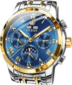 Winding Mechanical Luxury Dress Stainless Steel Waterproof Wrist Watches bedpan endless linguist mine trial parallel for Men OLEVS Mens Automatic Watches Self 