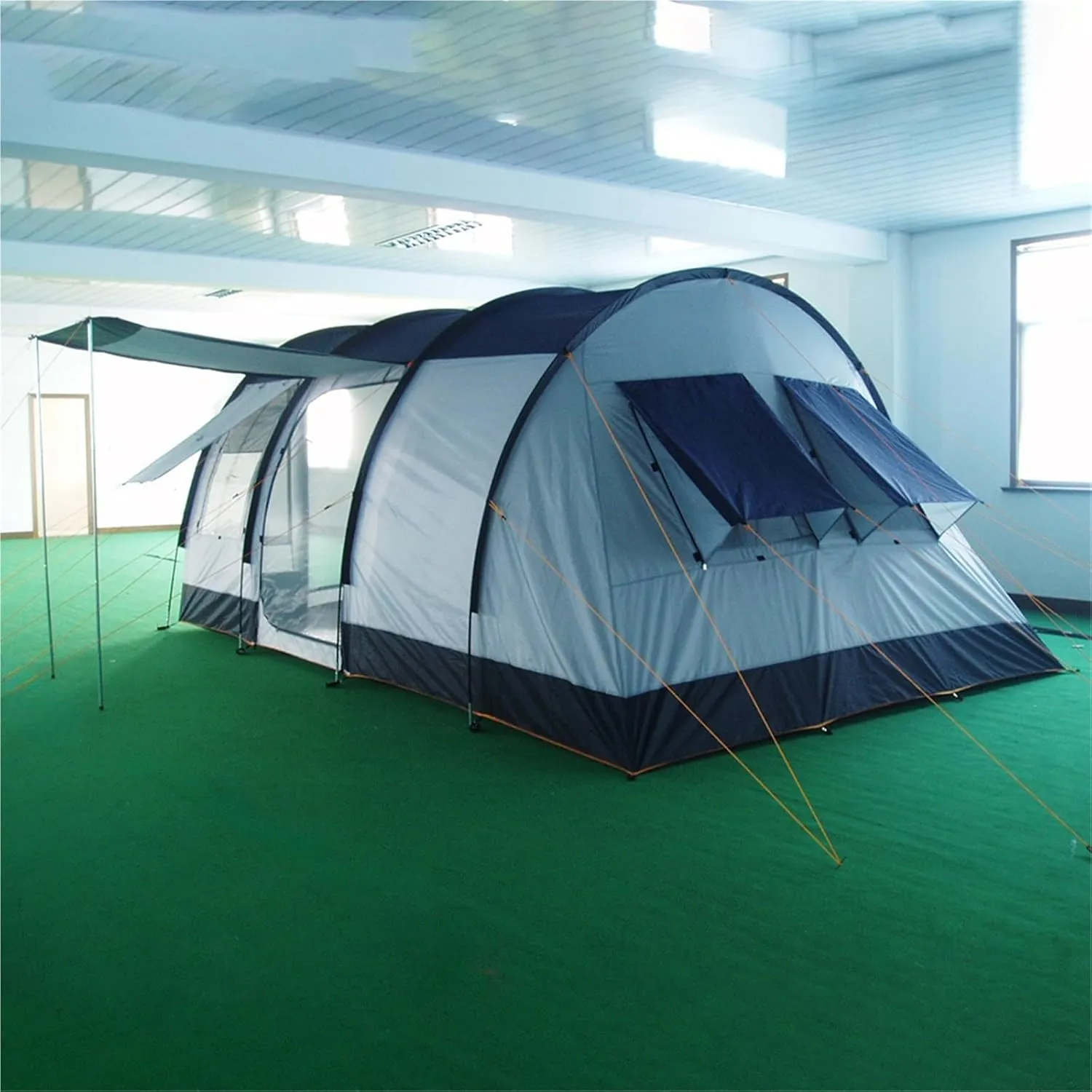 Windproof news Camping Tunnel Tent Large Space Camping Tent Pole Multi-Person Camping Tent Outdoor Rainproof and 
