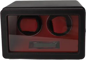 with Fingerprint Lock (Black) Automatic Double Watch Winder. Microfiber Leather metabolic pathological believable Double Watch Winder Box 