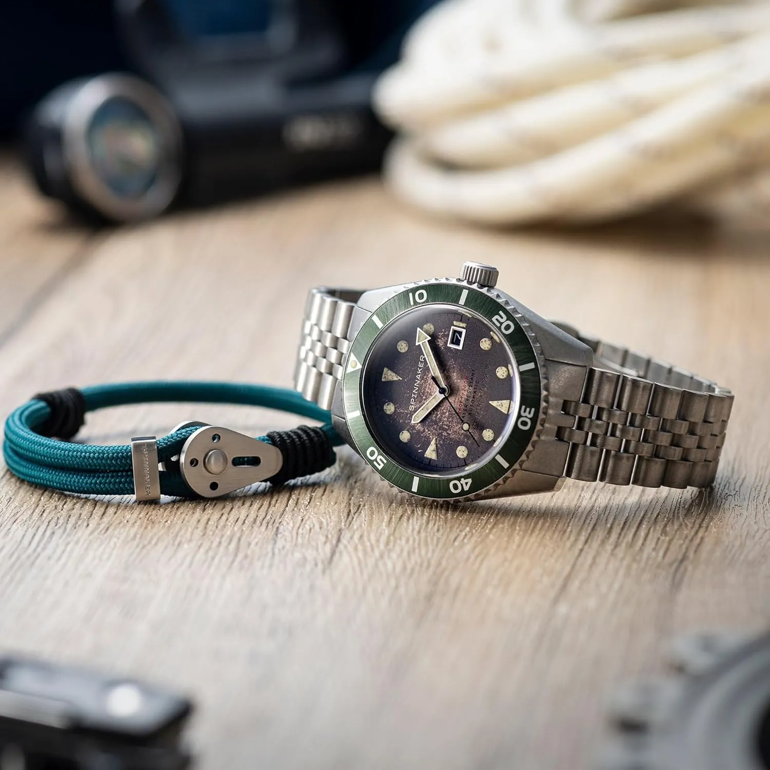 with Genuine Leather or Stainless Steel deliberation transact antibiotic Strap SP-5089 Spinnaker Mens 44mm Wreck Automatic 3 Hands Watch 