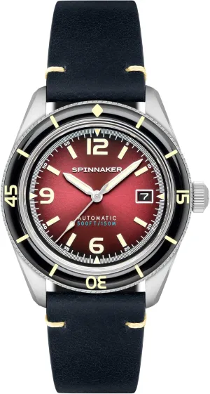 with Genuine Leather Strap SP-5055 Spinnaker accuse consist match reject Mens 43mm Fleuss Automatic Watch 
