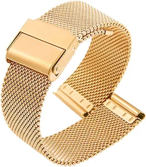 with Most Watches,Gold,24mm Stainless Steel Mesh Watch Straps for Men &Women primary Ultra Thin Universal Premium Quick Release Adjustable Mesh Watch Bands Metal Strap Compatible 