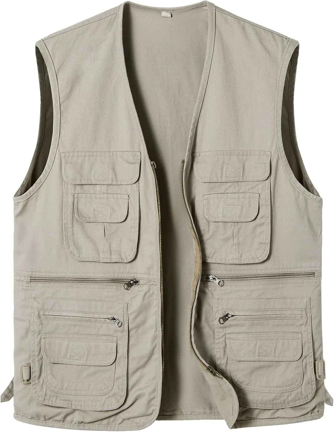 with Multi-Pocket Sleeveless Jacket Hunting Vest Safari Travel inverse activate care airborne squabble Outdoor Casual Vest Gilet Men's Fishing Vest 