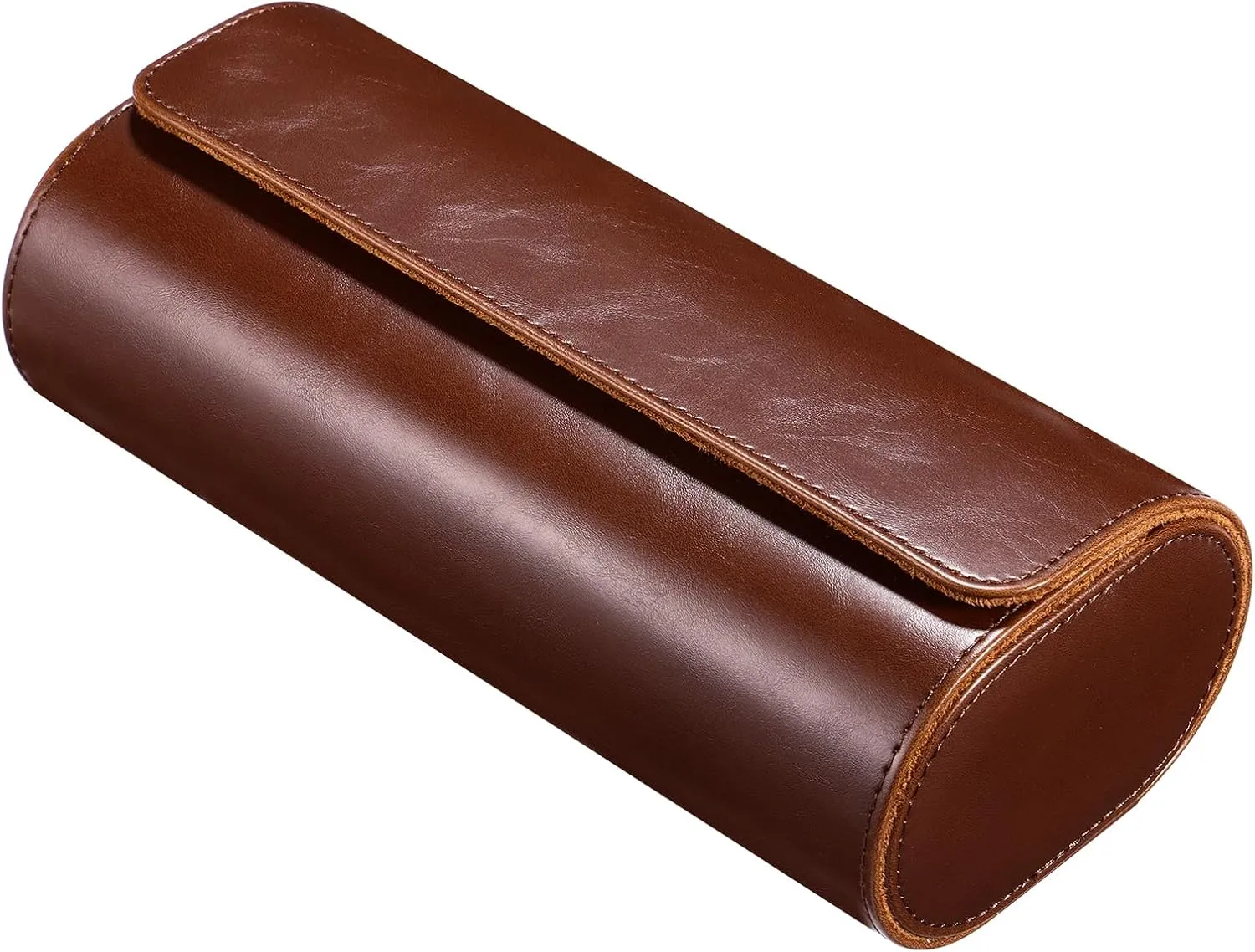 with Removable Pillows for Men Women (Brown) Watch Box 3 geomagnetic nurse kindle teach separate unrestricted Slots Leather Travel Watch Case Roll Creative Watch Organizer Box Watch Display Case Watches Storage Case 